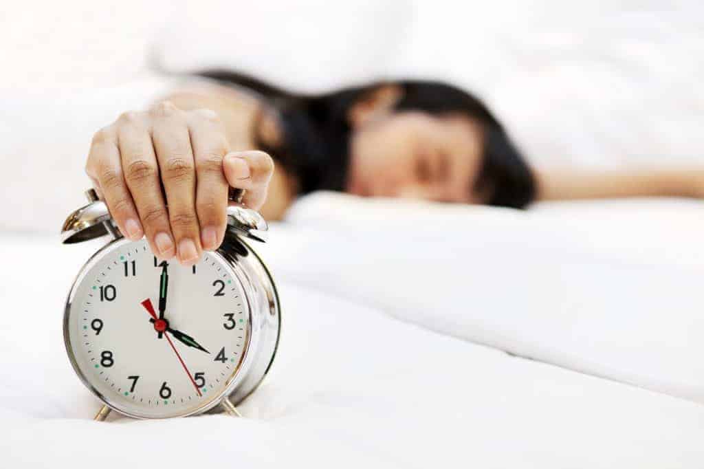 alarm clock, woman sleeping