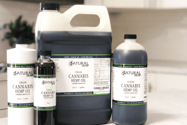 cannabis oil in different sized containers