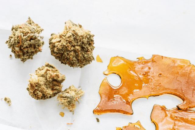 concentrated thc/cbd or shatter