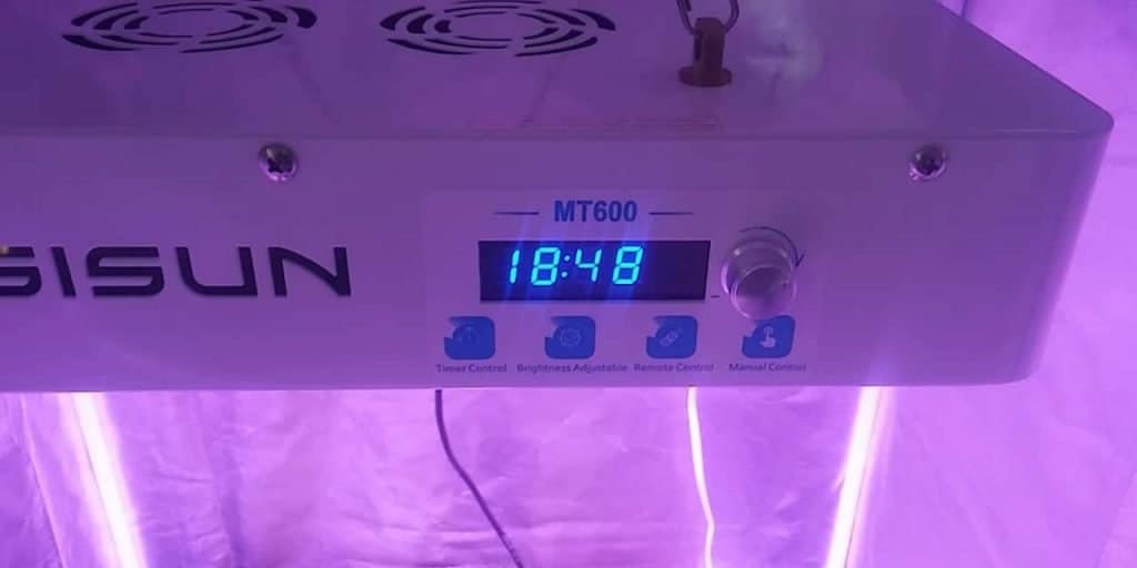 grow light timer closeup