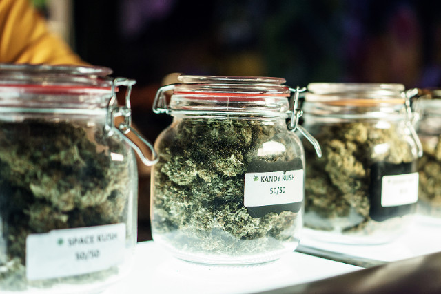 marijuana in mason jars
