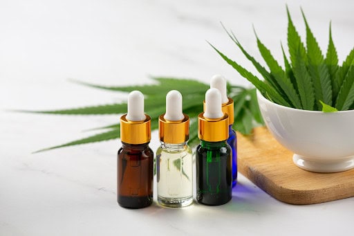 cannabis oil bottles